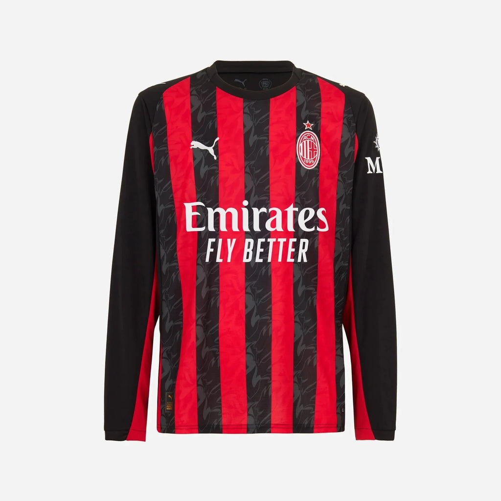 Jersey AC Milan Long Sleeve 2025/26 Home – Fan Version