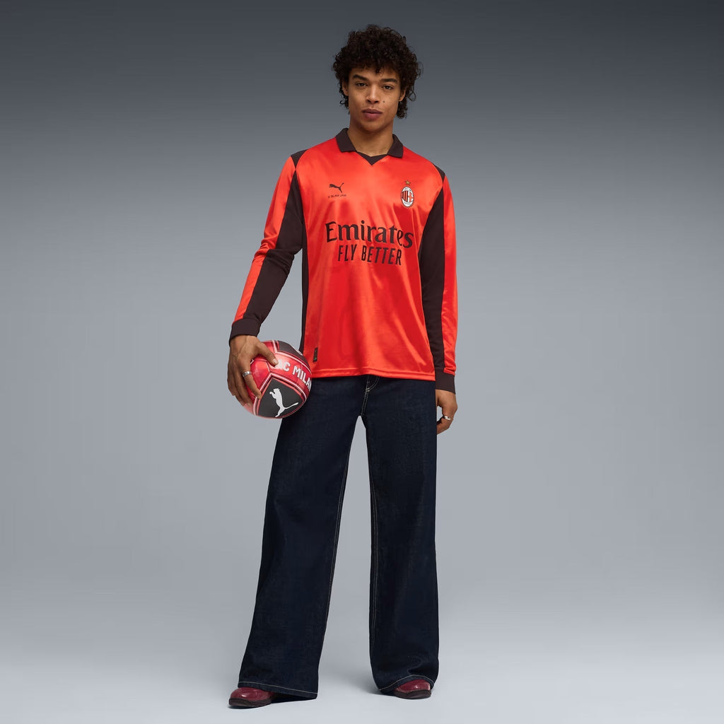 Retro Jersey AC Milan Long Sleeve x SLAM JAM Red
